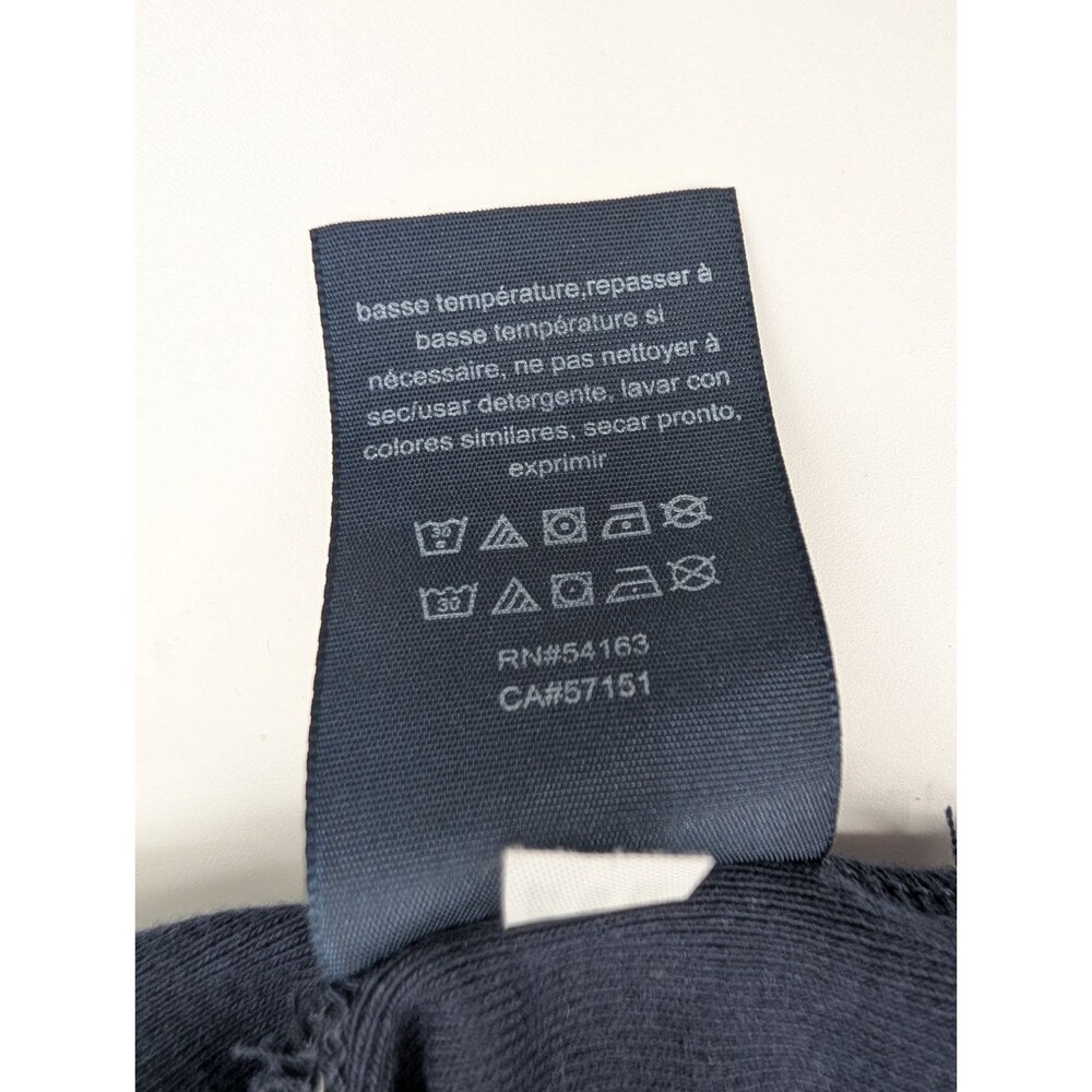 Tommy Hilfiger Navy Logo T-Shirt V-Neck Pullover Cotton Summer Dress Size Small - Picture 8 of 9